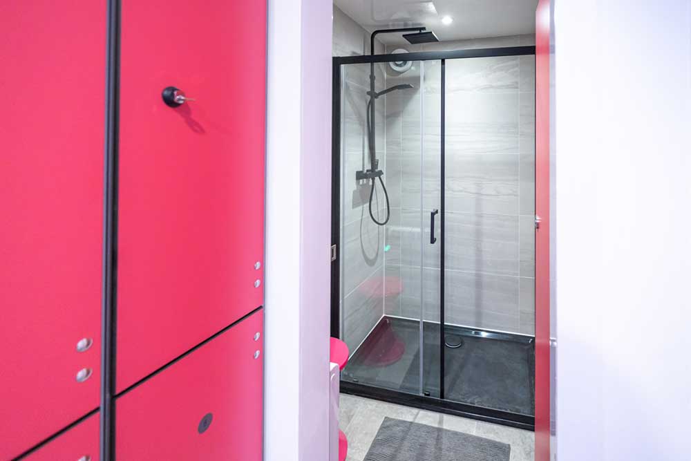 Modern Showers and changing room